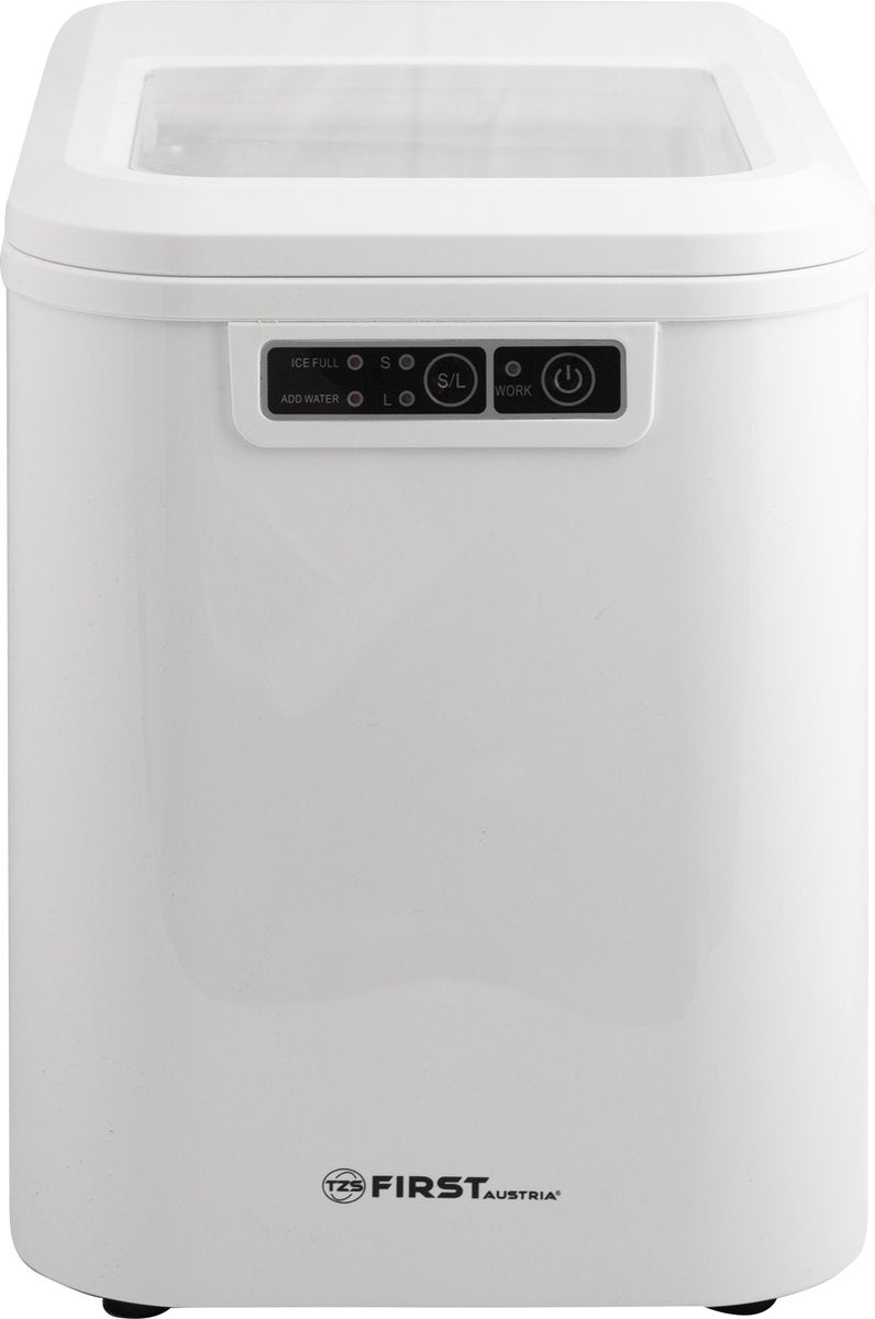 TZS First Austria 5104 Machine à glaçons - Machine à glaçons avec cuillère et bac de récupération - 2.2L - Blanc