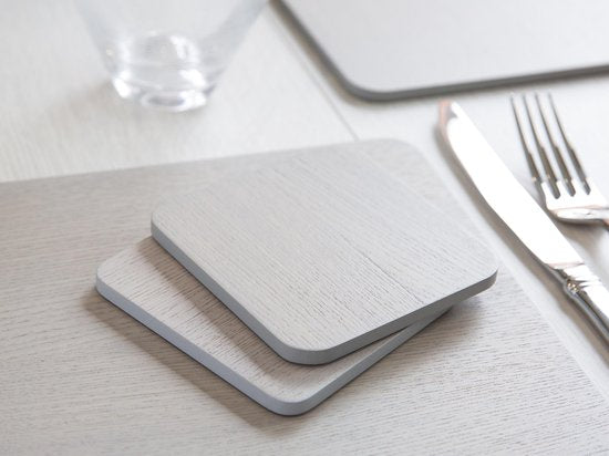 Dessous de verre Creative Tops 10.5 cm Bois gris 4 pièces