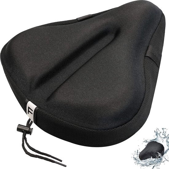 TIKKENS® Housse de selle vélo Gel 3D - Housse de pluie Imperméable - Housse de selle vélo Silicone - Tapis de selle - Housse de selle vélo - Noir