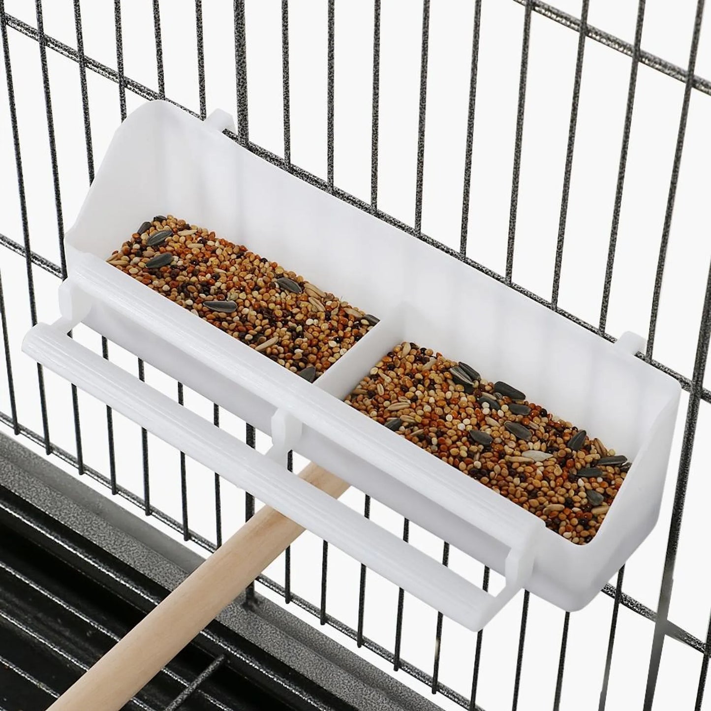 Yaheetech Cage à oiseaux XXL avec base mobile - équipée d'une porte sécurisée, d'une étagère de rangement et de 3 perchoirs en bois - pour perroquets et cacatoès - métal noir - 79 x 52 x 132 cm