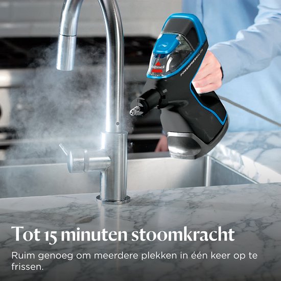 Nettoyeur vapeur BISSELL PowerFresh Slim Steam 1500 W - Balai vapeur 3 en 1 - Nettoyeur vapeur multifonctionnel pour salle de bains, cuisine, etc. - Serpillière pour sols durs et en bois - Léger (1,9 kg) - 4 accessoires inclus - 2234N