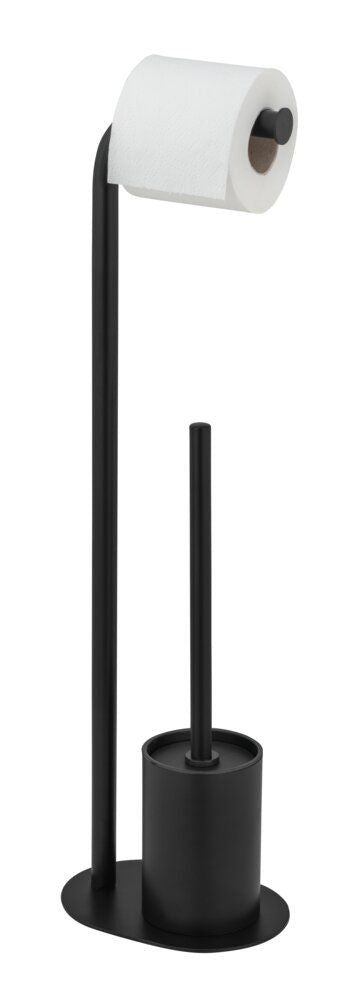 Ensemble de toilettes WENKO Levante Noir - Sur pied - Acier inoxydable - 23 x 63 x 17 cm