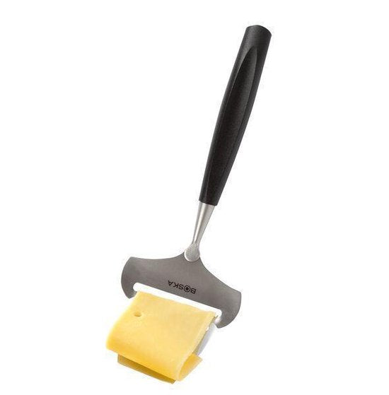 Boska Cheese Slicer Soft Milano+ - Trancheuse pour fromages jeunes - acier inoxydable - Lavable au lave-vaisselle - Trancheuse à fromage Noir - Idées cadeaux - Ustensiles de cuisine - Accessoires de cuisine - Garantie 10 ans