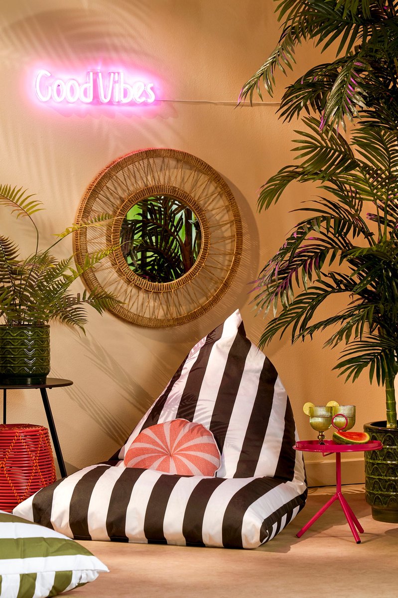 Mica Decorations Miroir mural Ludy - H5 x Ø70 cm - Jute - Marron clair