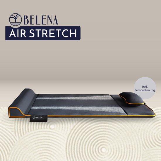 Belena Air Stretch - Tapis de massage lombaire et de yoga - Tapis de massage pour tout le corps avec fonction chauffante - Massage - Étirements - 4 programmes - 3 niveaux d'intensité - Télécommande incluse
