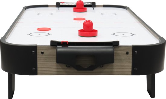 Table de air hockey Cougar Mini – Jeu de air hockey 3 pieds – Table de air hockey compacte pour la maison – Pousseurs et palets inclus – Chêne/gris