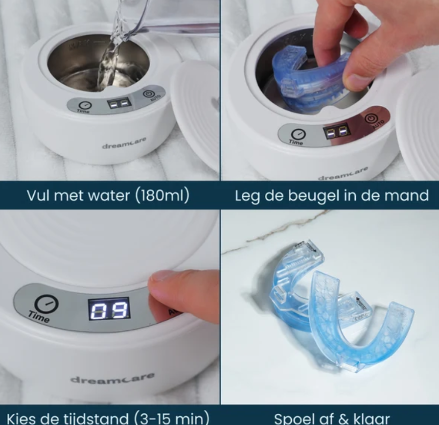 DreamCare UltraPod - Nettoyeur à ultrasons - Blanc - 5 modes de fonctionnement, nettoie en 60 secondes