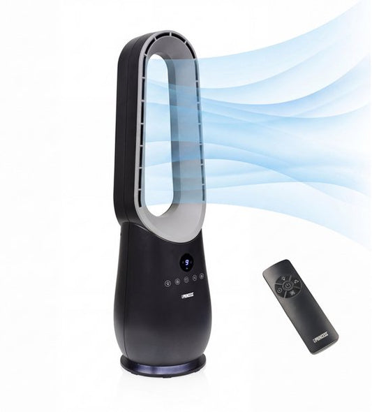 Ventilateur colonne sans pales Princess - 70 W - Avec télécommande - Ventilateur sans pales - Écran LED - 4 vitesses - Oscillation - 351590