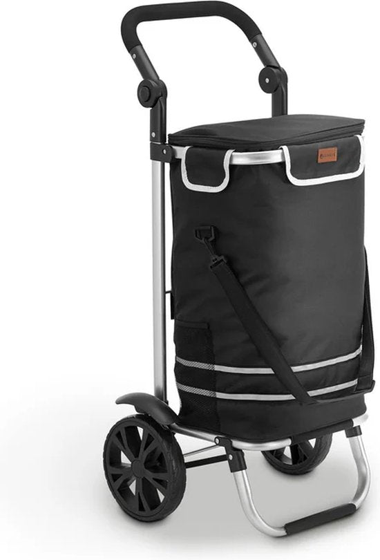 Chariot de supermarché 3en1 - 56L - Noir