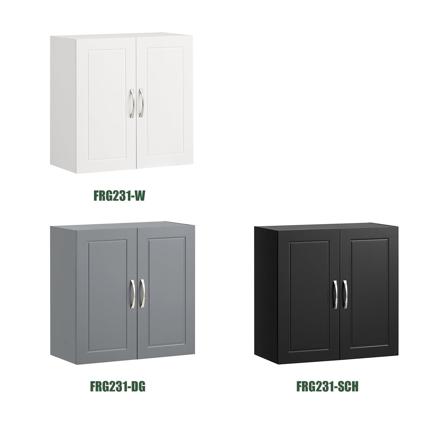 SoBuy Armoire murale 2 portes - 60x30x60 cm - Gris - Etagère réglable