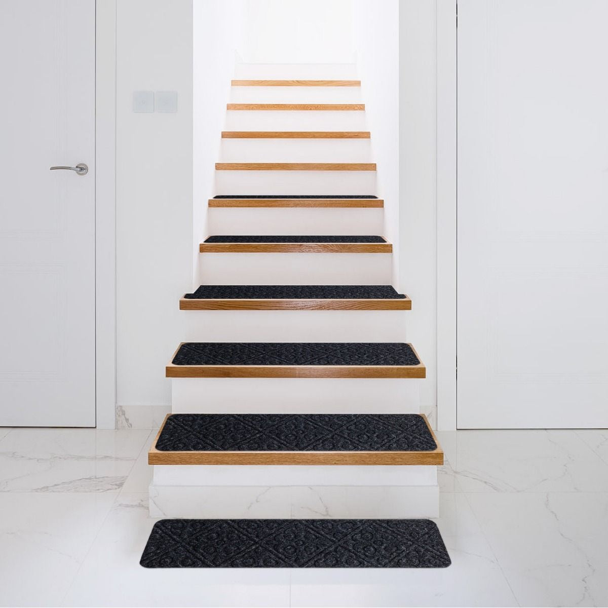 Tapis d'escalier Coast - 15 pièces - 76 x 20 cm - Noir