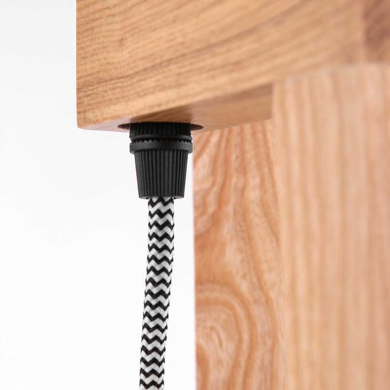Lampadaire Sabi 3408BE - Lampe en bois sans abat-jour avec douille E27, hauteur 144 cm, réglable en hauteur - Mexlite