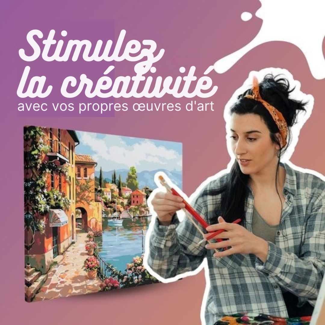 Kit de peinture à l'huile par numéro  Rubye® - Peinture sur toile murale - Inclus Peinture et Pinceaux - Coloriage par Numéros - 40x50cm - multicouleur