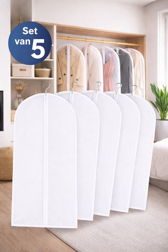 Housses de protection Ceruzo, lot de 5 – 60 x 140 cm – Housse de protection – Blanc transparent