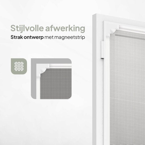 Moustiquaire magnétique O'DADDY® pour fenêtre - 150 x 150 cm - Moustiquaire ajustable - Avec bordure blanche et filet noir - Moustiquaire - Polyvalente et facile à installer