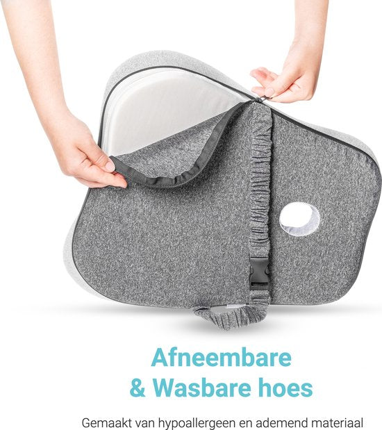 CozySense® Back Support - Coussin lombaire réglable - Coussin lombaire pour la voiture, la chaise de bureau, le lit et le canapé - Ergonomique - Avec Coolgel - Housse lavable