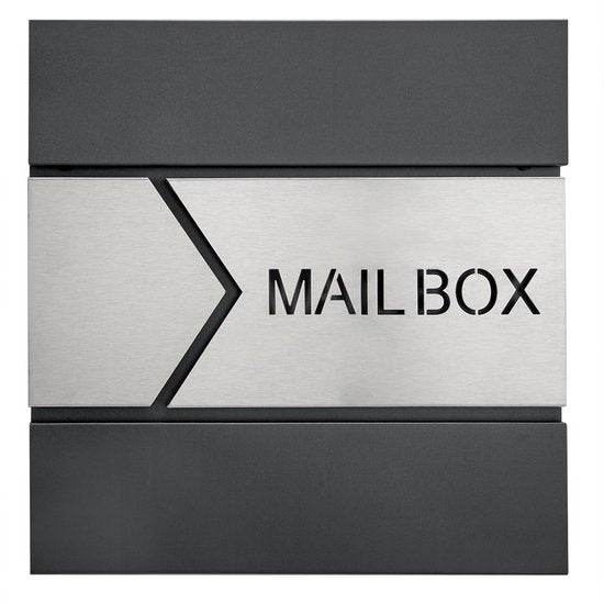 Boîte aux lettres design anthracite/argent