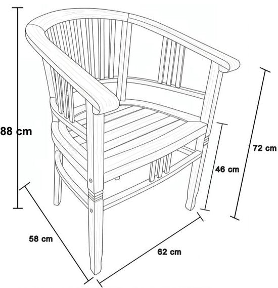 Chaises de jardin AXI Talia en teck – Chaises de jardin en bois – Lot de 2 – 100 % teck – Capacité de charge de 180 kg – Jardin, terrasse ou balcon