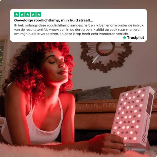 Lampe à lumière rouge Suprrhealth Mini - Thérapie par la lumière rouge - Minuterie - Lampe LED infrarouge - Soins de la peau par thérapie infrarouge - Lampe au collagène - Fibromyalgie - Luminothérapie