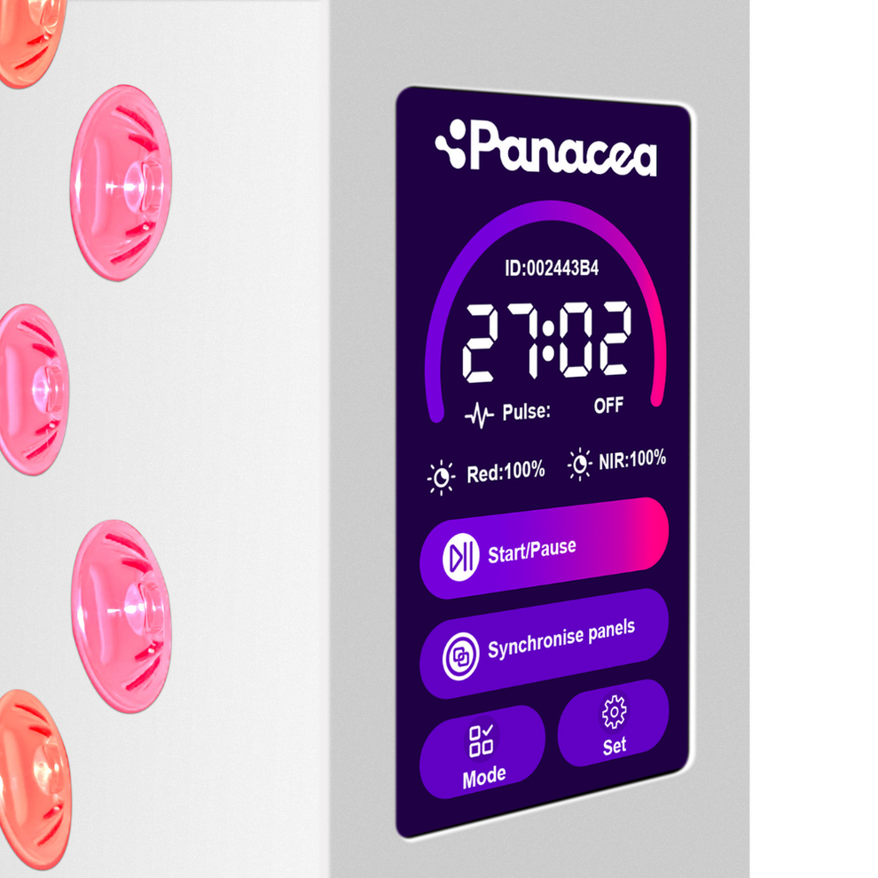 Panacea ATP Pro 700 Panneau de luminothérapie rouge et infrarouge - Professionnel - 50 x 33 x 6 cm - Blanc