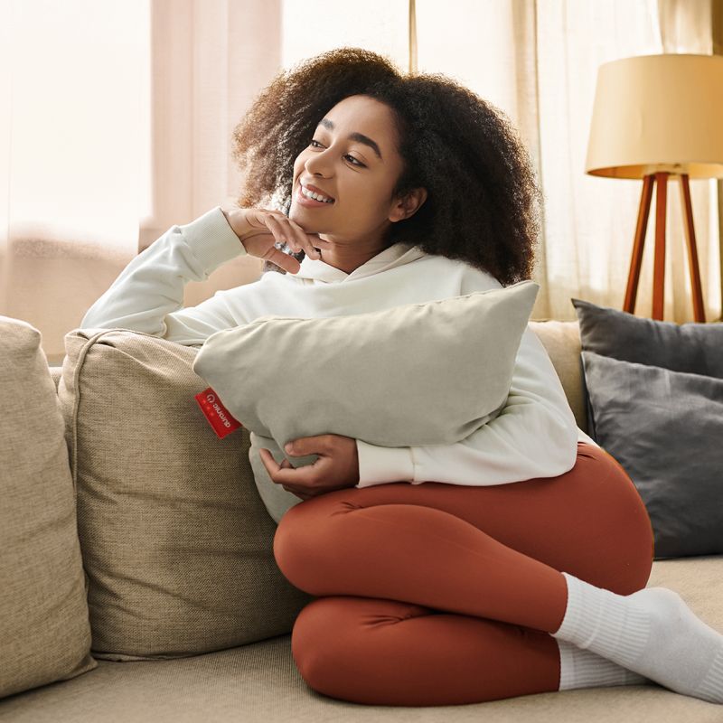 Auronic Heat Pillow Classic - oreiller électrique infrarouge sans fil et rechargeable - 45x45 cm - taupe