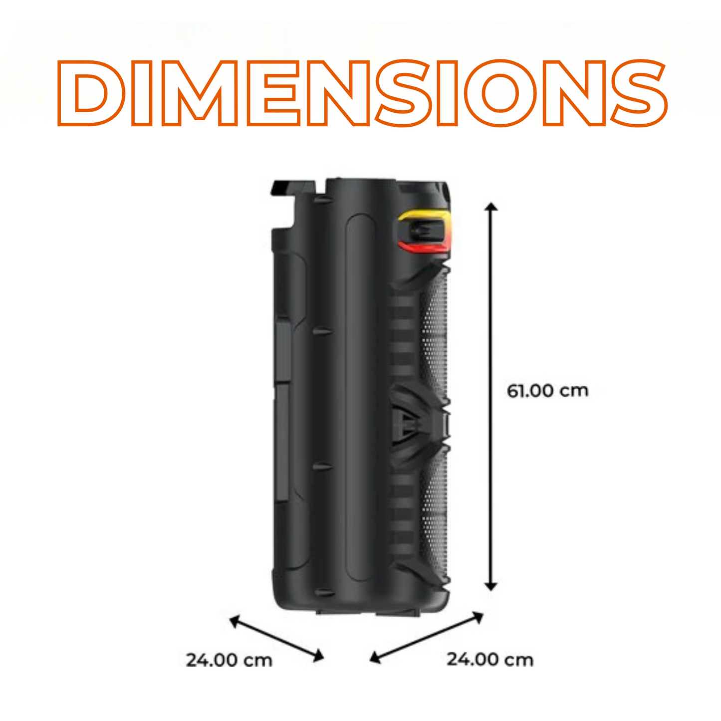 Enceinte Bluetooth - Denver – Lumières disco – Enceinte de fête – Télécommande incluse – Connexion microphone – Micro SD / USB / AUX – BPS355