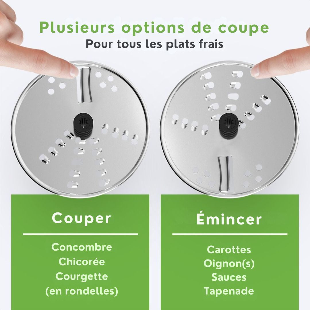 KitchenBrothers Robot ménager - 5 en 1 - 20 x 14 x 34 cm- acier inoxydable