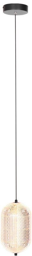 Suspension Geripu Ø 15 cm, couleur ambre - hauteur réglable - plastique et métal - Mexlite