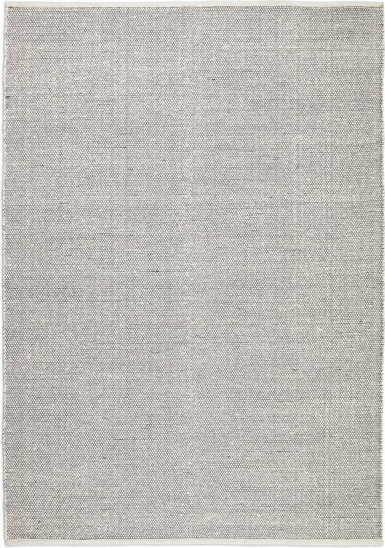 Lifa Living Tapis - Laine et coton - Tissé - 160x230 cm - Design scandinave - Noir/Blanc