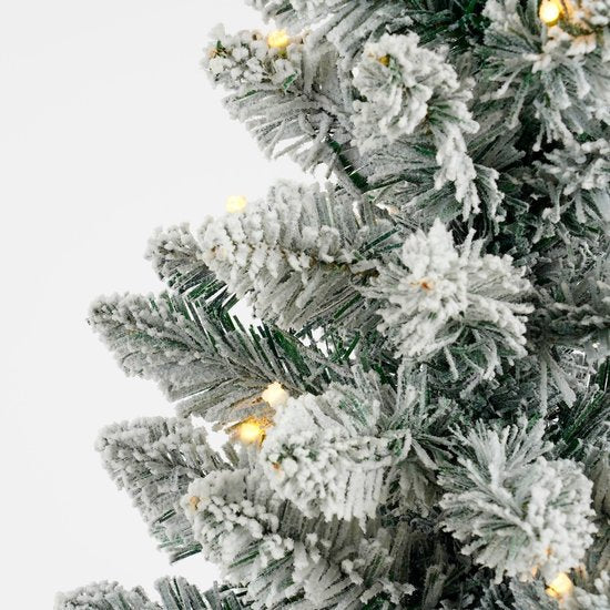 Black Box Trees Gerlos : sapin de Noël en toile de jute, vert givré, 30 L, TIPS 70, à piles et avec minuterie - h75xd36cm