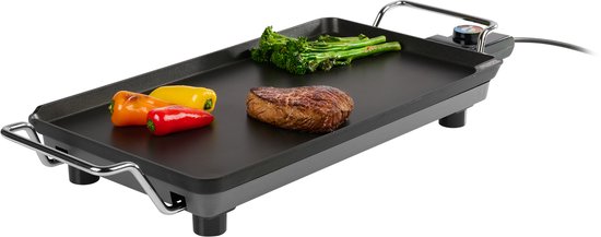 Plaque de cuisson Princess Table Chef Superior 102240 - Gourmet - Plaque de cuisson - Grill de table - 46 x 26 cm - 8 personnes - Thermostat réglable - 2500 W - Teppanyaki - Pour l'intérieur et l'extérieur - Cordon d'alimentation de 2 mètres