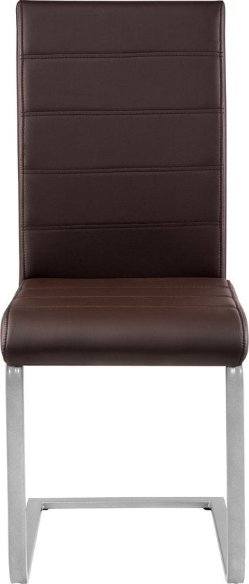 tectake® - set de 2 chaises de salle à manger Bettina brown - 402552