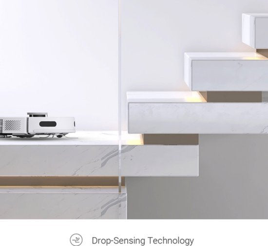 EZVIZ RE4 Plus - Robot aspirateur avec fonction de lavage, puissance d'aspiration de 4 000 Pa, station de vidage automatique, navigation et évitement d'obstacles - Compatible avec Google Assistant et Alexa - Noir