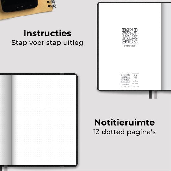 Systemyze Budget Planner - Livre de caisse et de dépenses - Livre de ménage - A5 - Noir