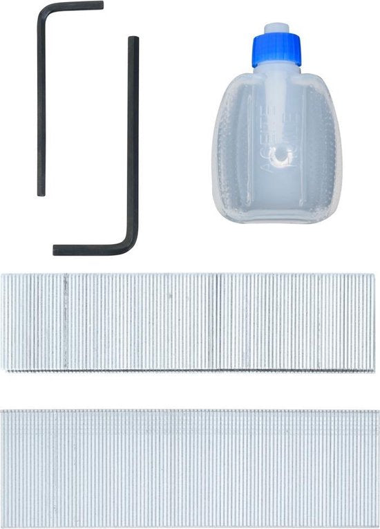 Monzana 2in1 cloueuse et agrafeuse pneumatique avec mallette + clous + hexagone + huile