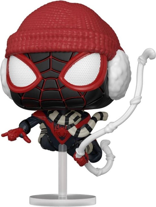 Spider-Man POP ! figurine vinyle Miles Morales Winter Suit - 9 cm