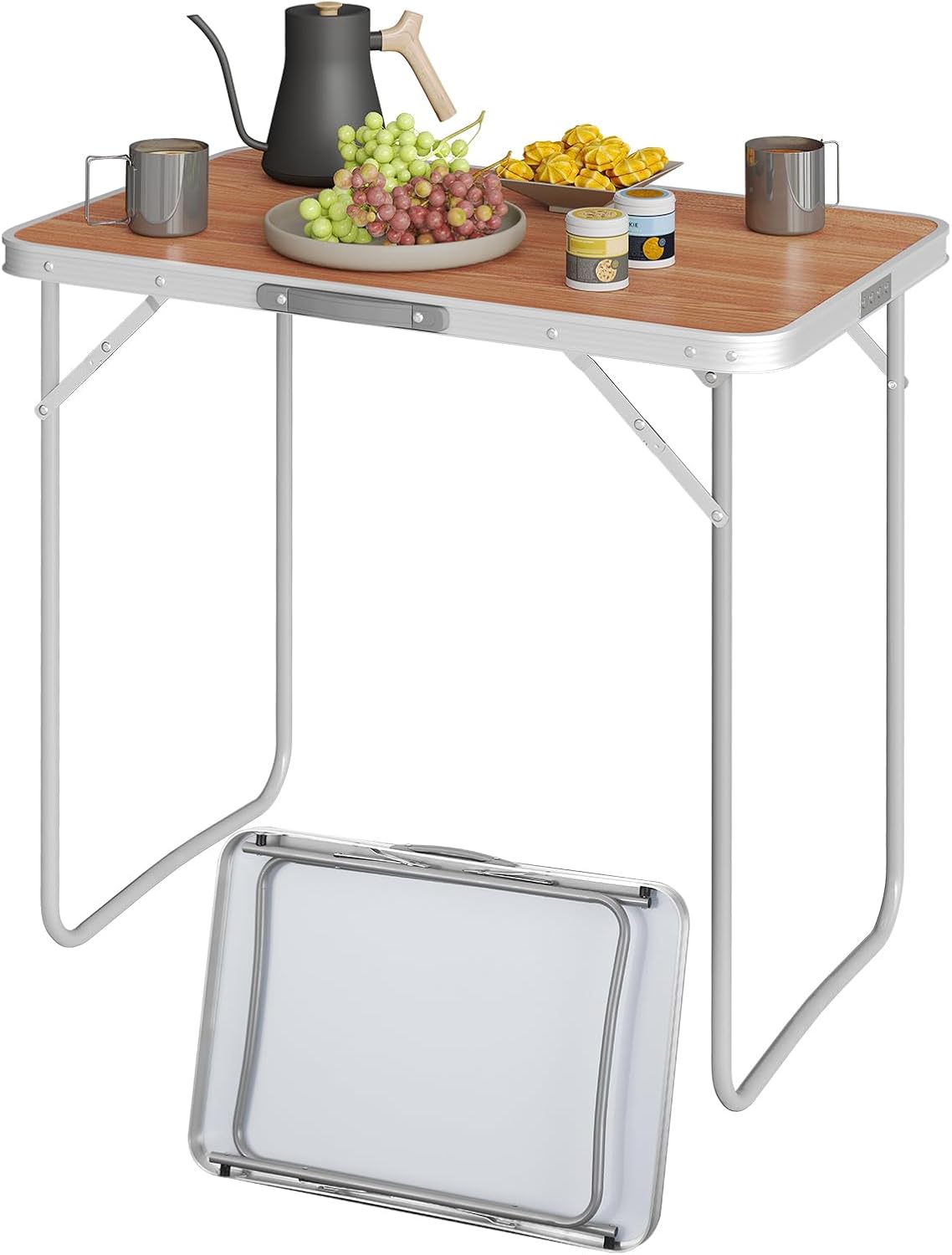 Table de camping Woltu - Max. 40 kg - 70 x 50 x 60 cm - Chêne