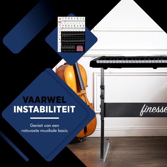 Finesse Keyboard Stand - Adjustable - Tripod - Piano Stand - Keyboard Stand