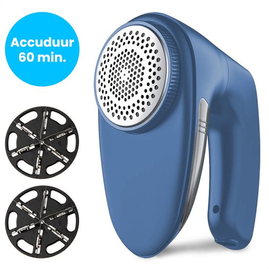 Rasoir à peluche sans fil - Auronic Electric Lint Remover - Autonomie 60 min - Tondeuse à charpie - Bleu
