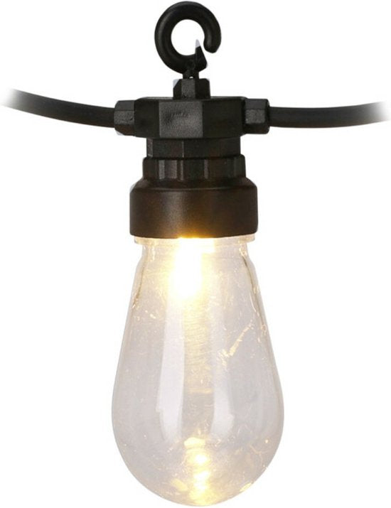 Guirlande lumineuse LED PartyLight - 20 ampoules - 12,5 m - Lumière blanche chaude