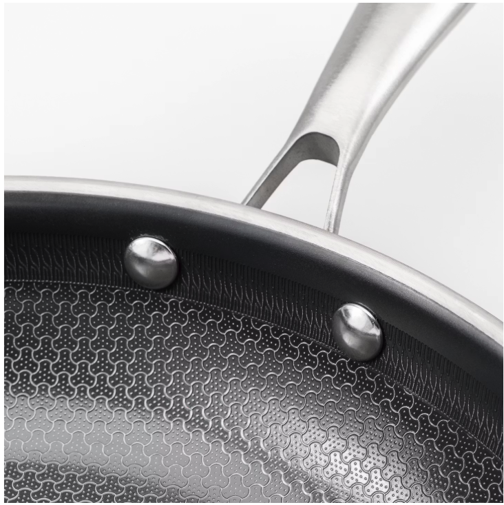 Thermos Thermoclad Poêle wok en acier inoxydable - 30 cm - Sans PFAS - Répartition uniforme de la chaleur