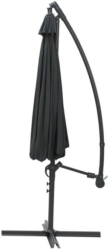 Garden Impressions - Parasol - Athene - Ø 300 cm - Armature gris royal - Gris foncé