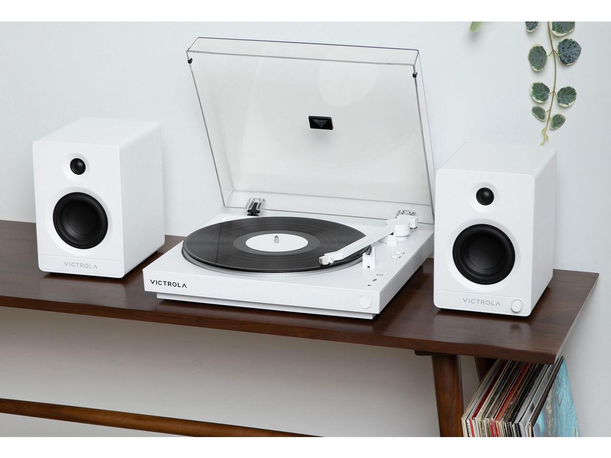 Platine vinyle automatique Victrola - Préamplificateur - Bluetooth - Blanc