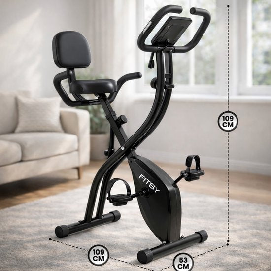 Vélo d'exercice Fitby - Vélo de fitness - Pliable - Fonction Hardcore - 10 niveaux de résistance - Vélos d'exercice fitness