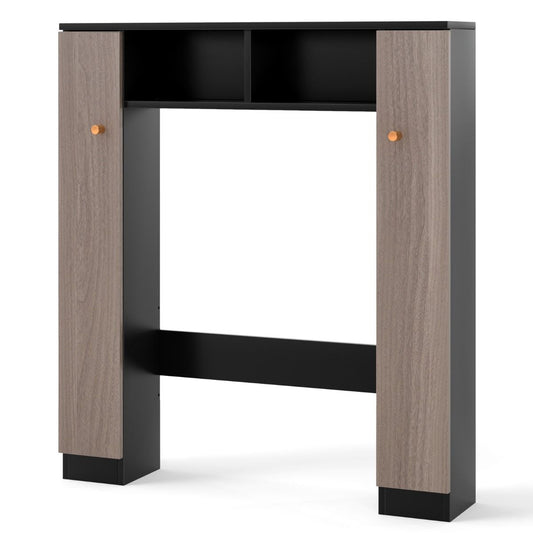 Armoire de salle de bains Coast à installer au-dessus des toilettes - double porte - étagères réglables - noir