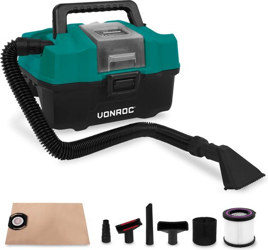 VONROC Nettoyeur / aspirateur compact tout usage - 20V - Accessoires divers - Sans batterie ni chargeur