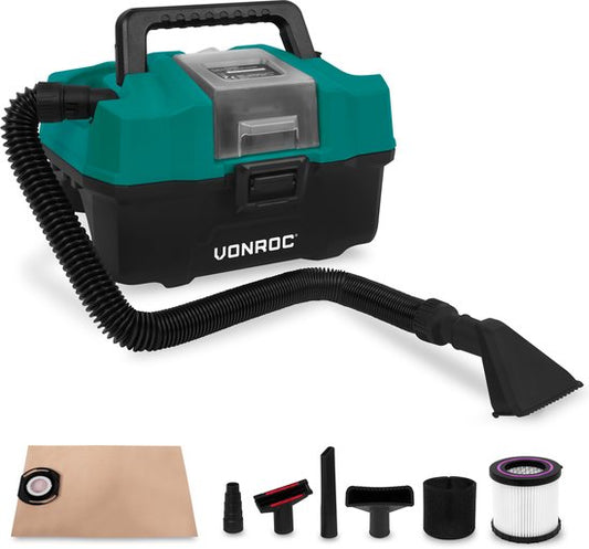 VONROC Nettoyeur / aspirateur compact tout usage - 20V - Accessoires divers - Sans batterie ni chargeur