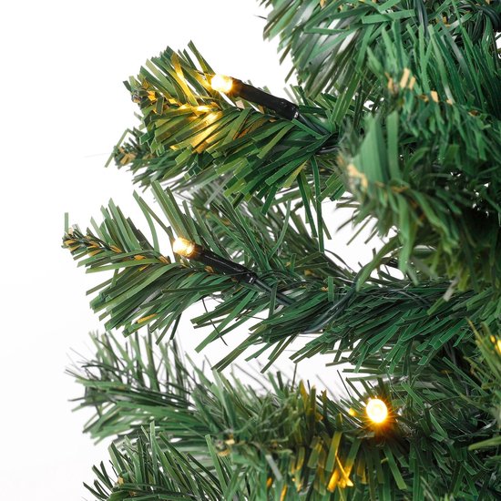 Ensemble d'arbres de Noël et de couronnes de Noël « Black Box Trees Norton » - 2 sapins de Noël artificiels et 1 couronne avec éclairage LED - Vert