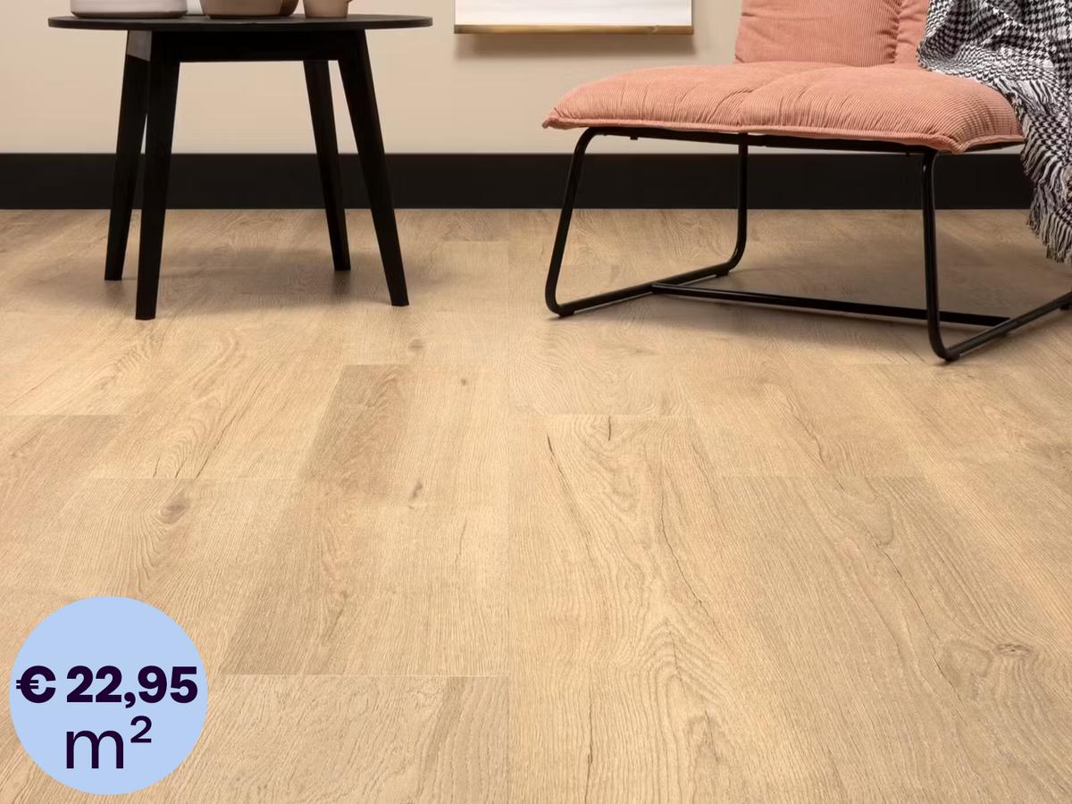 Lame CanDo Click de Luxe XB Chêne sable - Épaisseur 7,5 mm - Avec sous-couche de 1,5 mm