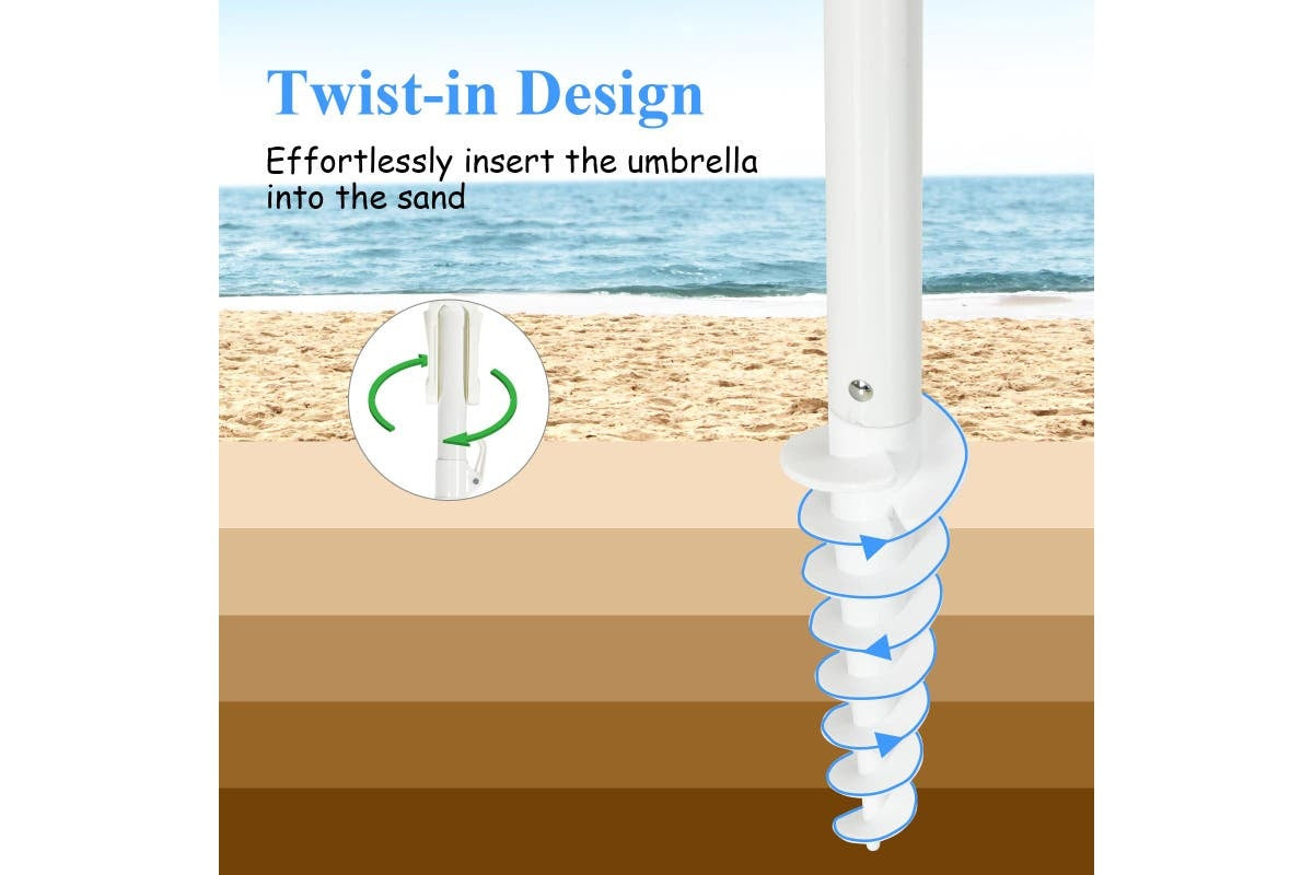 Parasol Coast - 245cm - Bleu